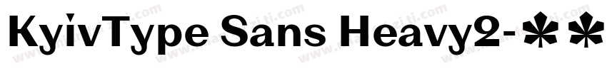 KyivType Sans Heavy2字体转换
